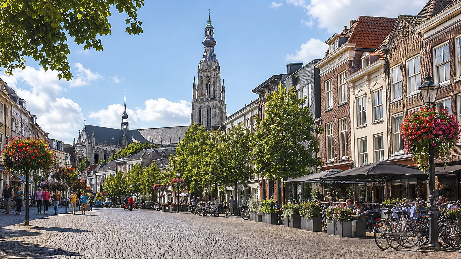 Breda Grote Kerk and market square